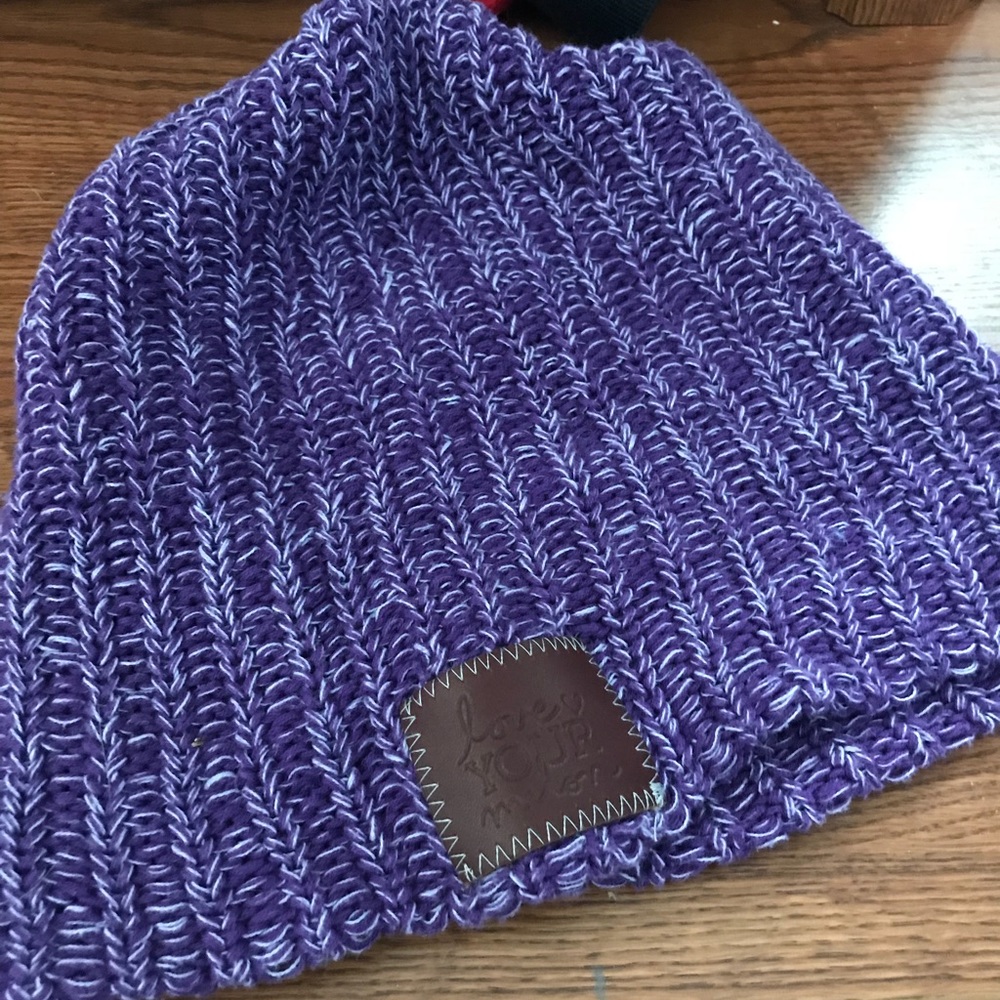 Love Your Melon purple beanie, hardly worn!
